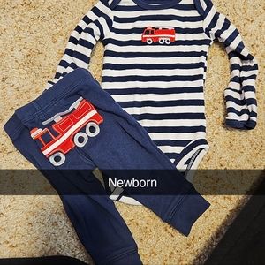 Baby firetruck outfits